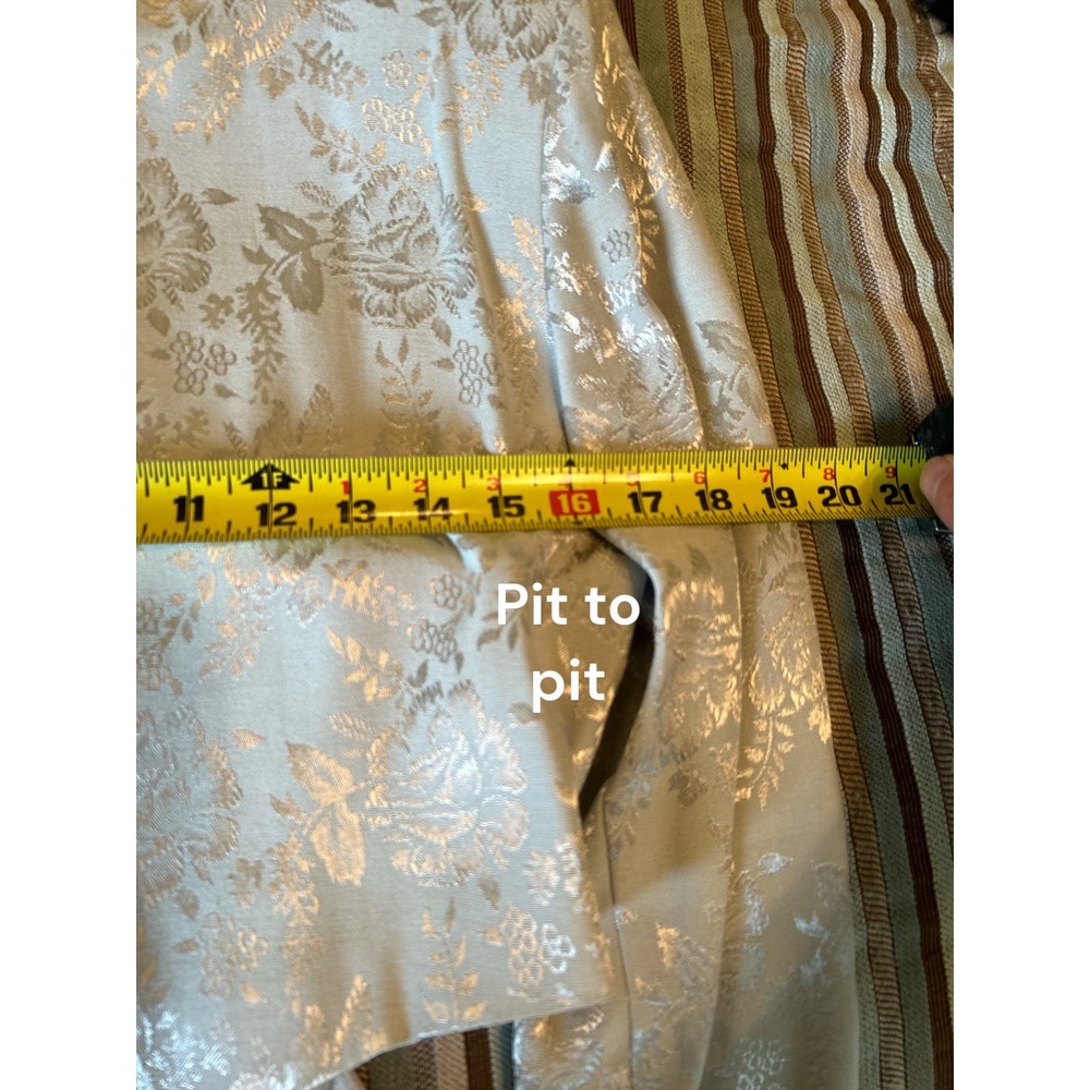J R Nites VTG Silver Formal Skirt & Jacket w/ Rhinestone Embellishments SZ 6 - Picture 5 of 5